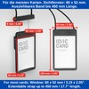 ID Card Holder with Retractable Strap 1 Set Black Transparent