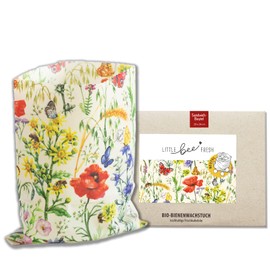 little bee fresh Organic Beeswax Cloth Sandwich Bag from Germany – Keeps Food Natural, Beautiful & Plastic-Free Fresh! Handmade from Organic Raw Materials (Bee Dream)
