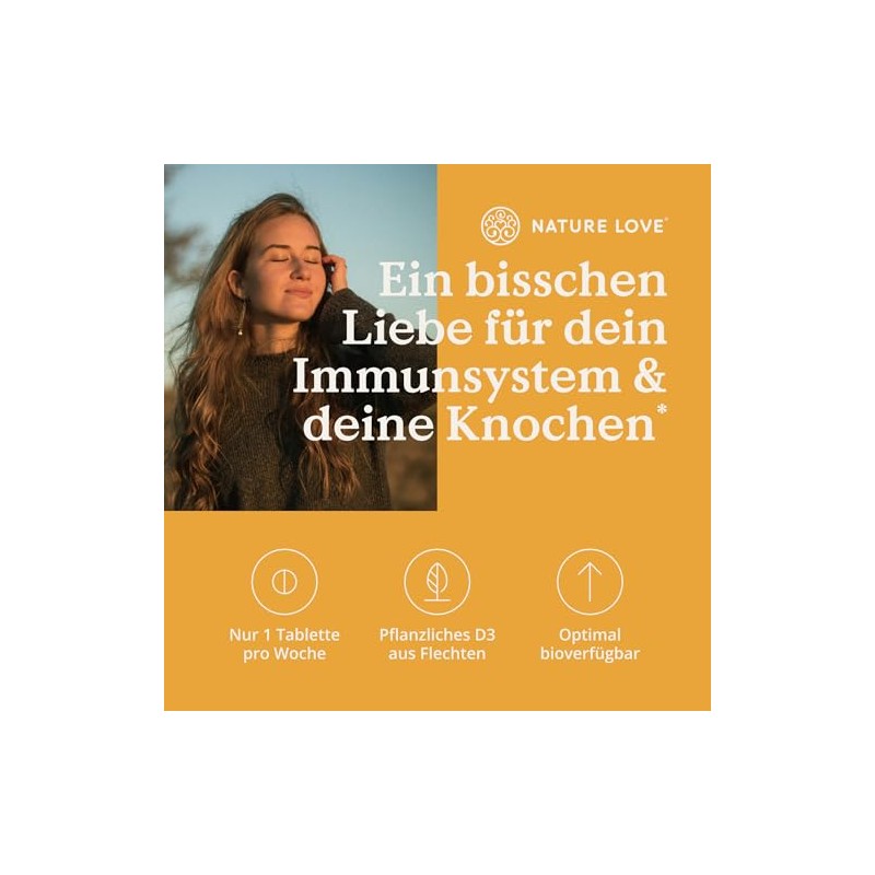 Nature Love Vitamin D3 K2 Weekly Depot - 180 Vegan