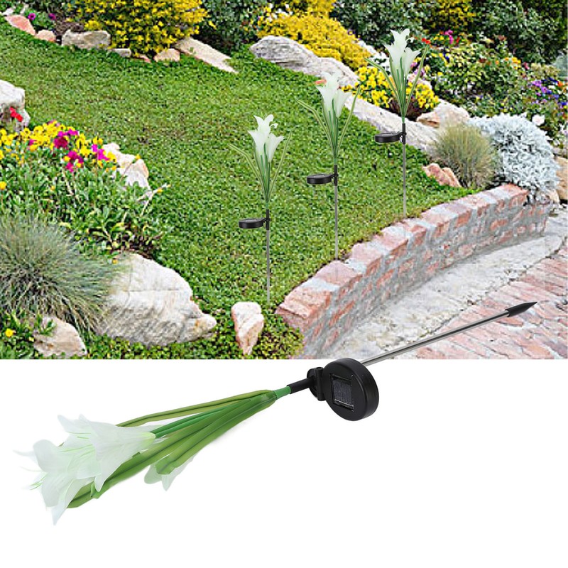 Solar Powered Flower Lights Waterproof Outdoor Solar Garden Stake Lights