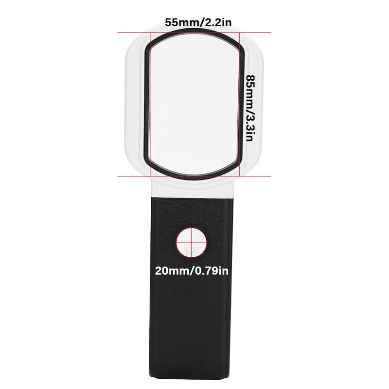 Handheld Magnifying 10X 25X Dual Glass Folding Magnifier Square W/