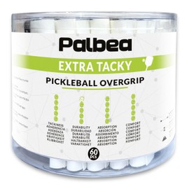 Pickleball OverGrip Tape - Pack of 60 - Extra Tacky White Pickleball Grip Tape - High Sweat Absorption & Non-Slip Soft Touch. Accessories Designed to Enhance Your Pickleball Paddle Grip Tape