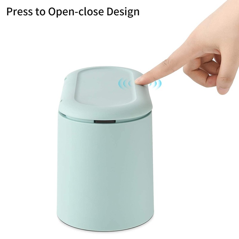 MEETOZ Mini Trash Can with Lid, Small Trash Can, Desk