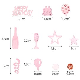 Happy Birthday Confetti Table Decoration Birthday Rose Gold GoldRock Confetti Confetti Decoration Woman Man Birthday Decoration Table