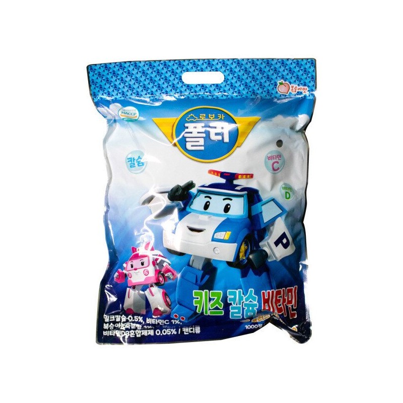 로보카폴리 키즈 칼슘 비타민C 플러스 D 1000정 Robocar Poli Kids