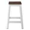 Work Smart/OSP Designs Hammond 26" Metal Barstool with Dark Wood