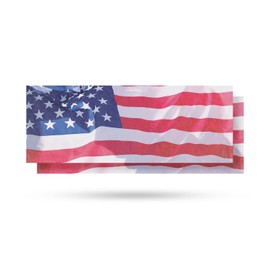 American Flag Vinyl Decal 2 Pack of 12 Inch x 5 Inch Weatherproof Heavy-Duty Adhesive Backing | Patriotic Symbol, Durable and Fade-Resistant, Outdoor Use | Made in USA