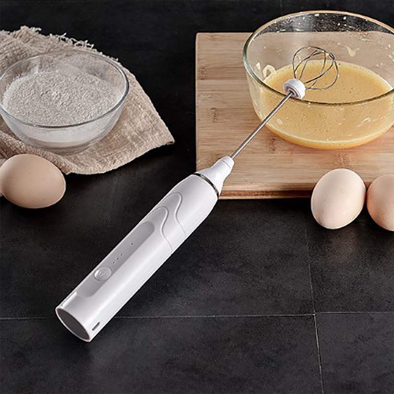 Electric Hand Mixer USB Rechargeable Automatic Egg Beater Milk Frother
