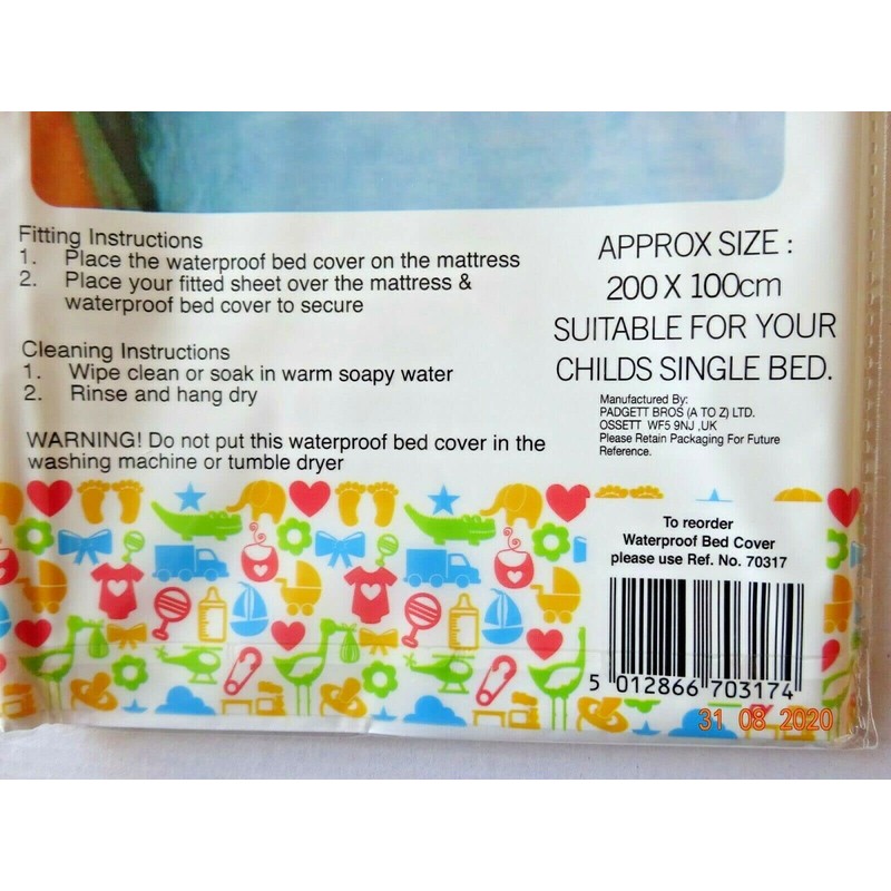 Bed Wetting Waterproof Sheet Single Mattress Cover Protector for Child,