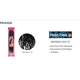 Janet Collection Crochet Braids Nala Tress Maverick Locs 18" (5-pack, OET1B/27)