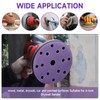 STEBRUAM 50pcs 150mm Sanding Discs 150 Grit 15 Holes Hook