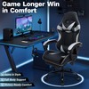 Ergonomic Gaming Chair with Footrest: 90°-155° Recline, Adjustable Height, Detachable