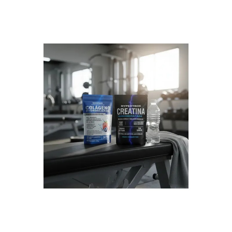 Kit Creatina 500gr Colágeno Hidrolizado 300gr Hypertrox