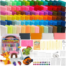 Ixiaoyoo Polymer Clay 88 Colors, Modeling Clay for Kids DIY Starter Kits, Oven Bake Model Clay, Non-Toxic, Non-Sticky, Ideal Clay Kits for Children and Artists (88 Colors)