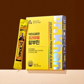 닥터슈퍼칸 프리미엄 알부민 15포 1박스 / 마시는 알부민 스틱/ 함량 24750mg Dr. Super Can Premium Albumin 15 Packs 1 Box / Drinking Albumin Stick / Content 24750mg