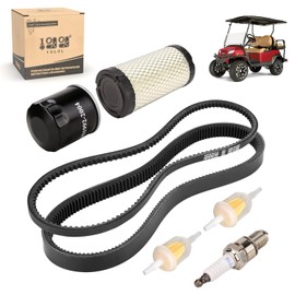 10L0L Golf Cart Tune Up Kit with Drive Belt & Starter Generator Belt for Club Car Precedent 2004-Up Gas Model， FE350 Kawasaki Motor