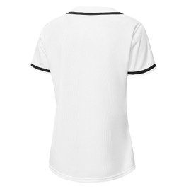 YWIES Womens Button Down White Baseball Jersey, Blank Softball Team Uniform, Hip Hop Hipster Short Sleeve Active Shirts