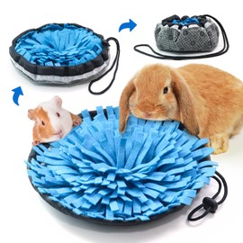 Rabbit Boredom Breakers, Boredom Breaker Puzzle Toy, Rabbit Foraging Mat, 9.44" x 9.44" Polar Fleece Snuffle Pad Bed Nosework Feeding Mat for Bunny Hamster Guinea Pigs Ferrets Chinchillas