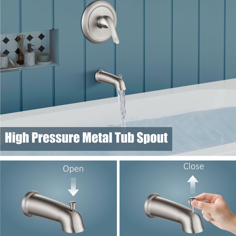 Aolemi Shower Faucet Set with Tub Spout Rain Shower Head