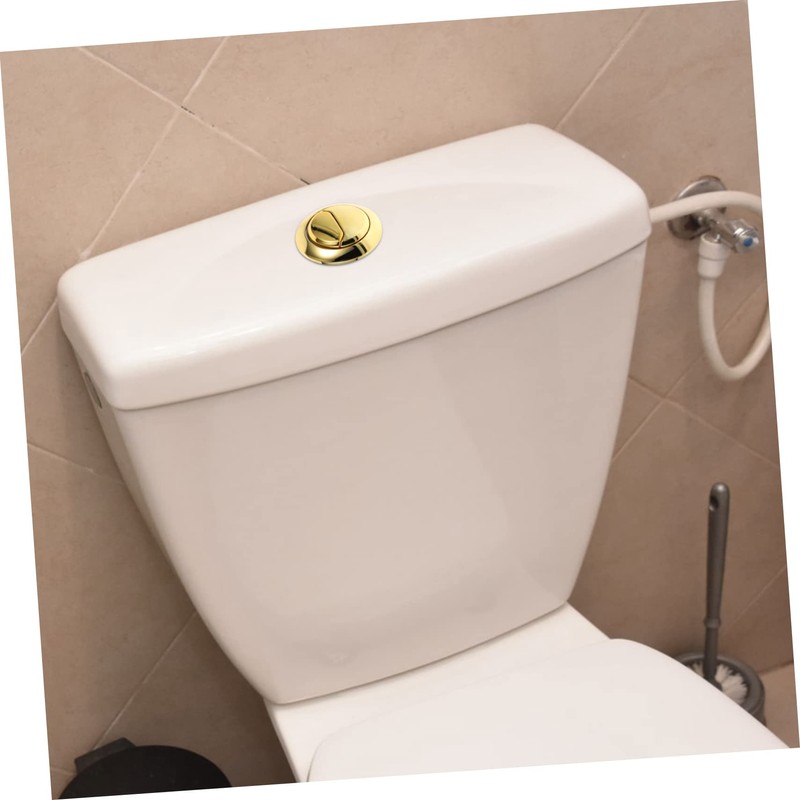 Operitacx Gold Toilet Dual Flush Button Brush Gold Dual Flush