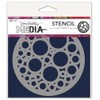 Dina Wakley 5"x5" Media Stencil - Bubbles Coaster