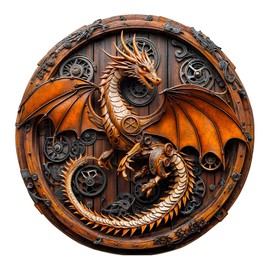 Wooden Puzzles for Adults, Mechanical Dragon Wooden Jigsaw Puzzle for Adults, Wood Puzzles Adult, Unique Animal Shape, Gifts for Friends and Family, Wall Art Canvas Puzzle (XL -17.3*17.2in -550 pcs)