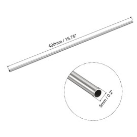 uxcell 304 Stainless Steel Tube, OD 5mm x 0.5mm Wall Thick 400mm Length Capillary Metal Tubing for Industry Machinery