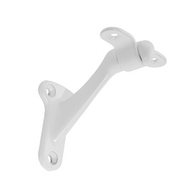 khtumeware 6 Pack 3 Inch White Hand Rail Bracket Heavy Duty Hardware for Stairways, Home or Office Vintage Stair Support Handrail Brackets