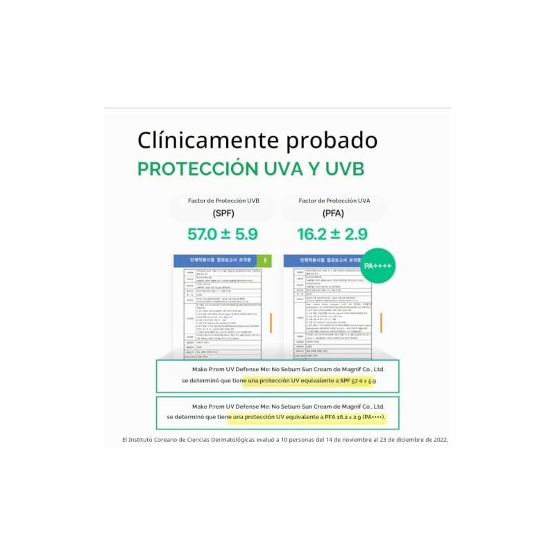 Make prem UV Defence me. Protector solar sin sebo, FPS