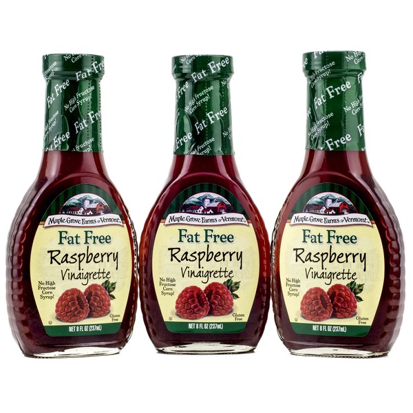 Maple Grove Farms Dressing Raspberry Vinaigrette Fat Free 8.0 OZ(Pack of 3)