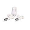 London Taps Thermostatic Radiator Valve TRV and Lockshield Set, White