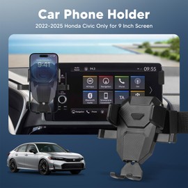 Car Phone Holder for 2022-2025 Honda Civic/2023-2025 Acura Integra Accessories, Adjustable Mobile Cell Phone Stand for 9-inch Screen,Civic Navigation Screen Bracket Interior