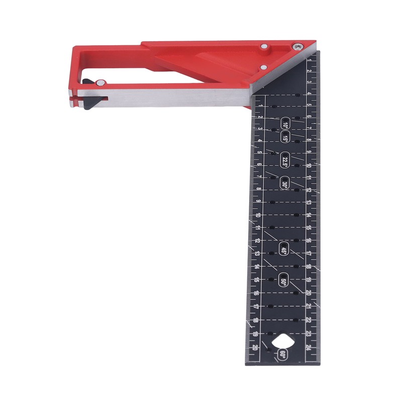 Woodworking Straight Angle Ruler 30° 45° 90° 3mm Thickness Adjustable