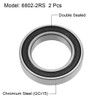 sourcing map Double Sealed Deep Groove Ball Bearings 6802-2RS 15