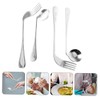 KOMBIUDA Stainless Steel Adaptive Utensils Angled Spoon Fork 4pcs Set