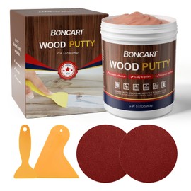 BONCART Mahogany Wood Filler - Paintable, Stainable, Sandable. Quickly Repair Holes, Cracks, Chips, Damage, and Scorched Areas of Wooden Furniture