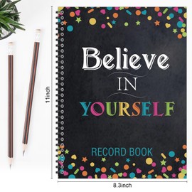 Faccito 8.3'' x 11'' Teacher Record Book 2025 Grade Book Undated Attendance Register Class Student Roster Monthly Reminder Grading Chart Gift for Elementary Classroom School Office(Colored Dot Style)