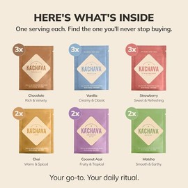 Ka’Chava Whole Body Meal Shake 6 Flavor Pack – Vegan Protein Powder with 85+ Superfoods & Greens – Plant-Based Meal Replacement with Probiotics & Dige