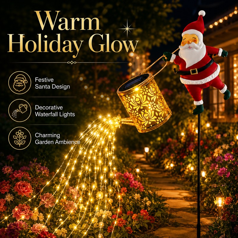 Santa Claus Solar Lantern for Outdoor Decor – IP65 LED