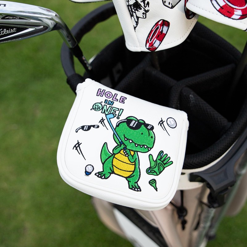 Golf Mallet Kawaii Magnetic Putter Cover Premium Embroidered PU Leather