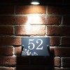 Badgemaster Modern Anthracite House Number Sign Plaque Stainless Steel Standoffs