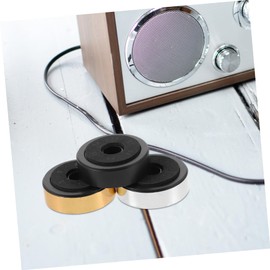 OSALADI 12pcs Speaker Isolation Pads for Subwoofer and Audio Equipment Amplifier Isolation Feet Soft Feet for Home Theater Studios and More Gold Silver Black