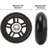 Suitcase Wheels Replacement Wheels 70 x 24 x 8 mm