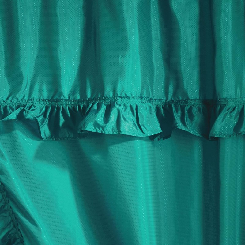 Stoneberry Home Ruffled Shower Curtain Set, Elegant 4-Piece Bathroom Ensemble