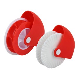 DS. DISTINCTIVE STYLE Pastry Wheel Decorator Set of 2, Includes Lattice and Crust Roll for Pizza, Pastry, Ravioli Pasta, Pie and Cookie Decoration or Baking Cooking