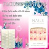 Press on Nails Short Square 24Pcs Glossy Full Cover Acrylic