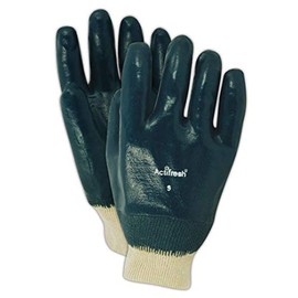 MAGID Nitrile Coated Cotton Gloves, Excellent Grip, Smooth Coating - Size 10 (12 Pairs)
