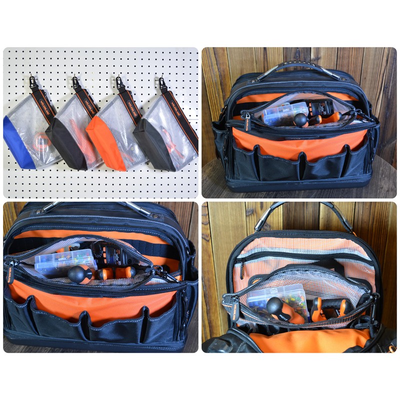 WELKINLAND 10-Inch Clear Tool Pouch Organizer - 4 Pcs Zipper
