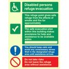 Viking Signs SD962-A5P-P "Disabled Persons Rifugio Evacuation" Sign, Semi-Rigid Photo