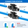 sourcing map 1/2" OD Ball Valve Push Quick Connect Pneumatic
